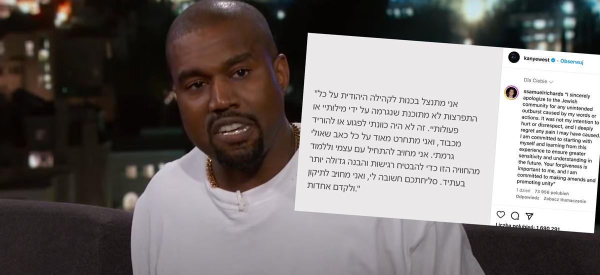 Kanye West stwierdził, że chyba jednak przesadził - i przeprosił Żydów za antysemickie wypowiedzi