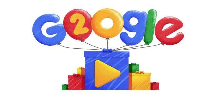 google doodle 20 lat