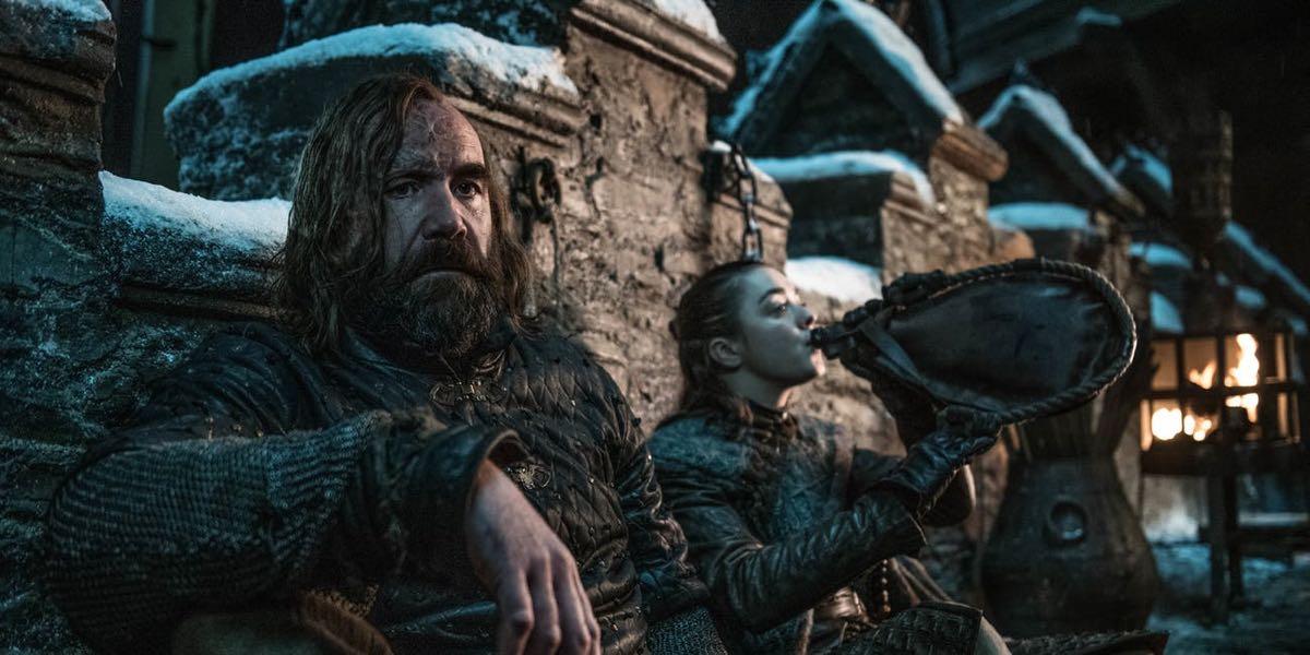 Sandor Clegane i Arya Stark przed Bitwą o Winterfell