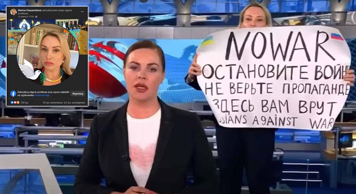 marina owsiannikowa dziennikarka-rosja-telewizja protest komentarze