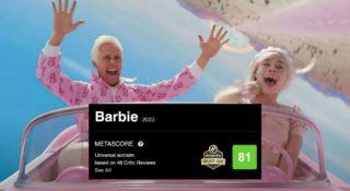 barbie recenzje opinie metacritic rotten tomatoes film 2023